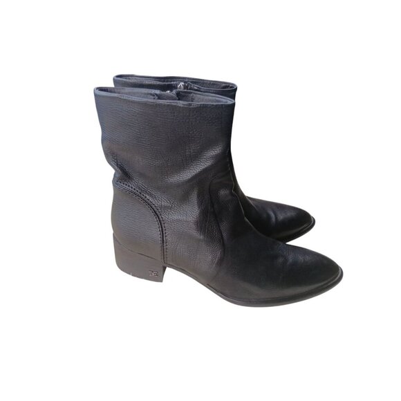 Sam Edelman Shoes - Sam Edelman Soft Black Leather Zip Ankle Boots Hilary Block Heel Women’s Size 8